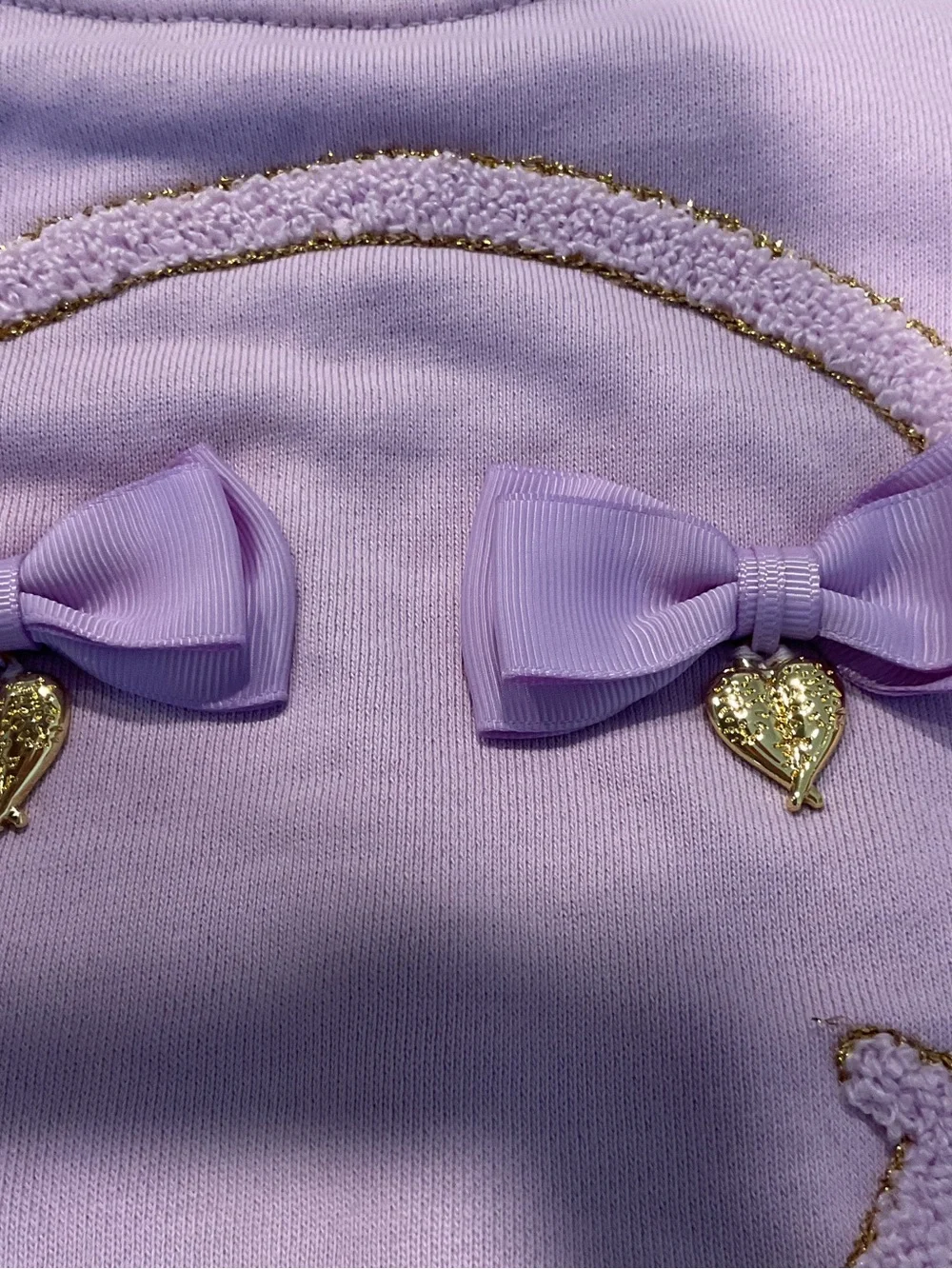 lavender purple cotton-blend sweatshirt from Angel's Face in size 6-7Y